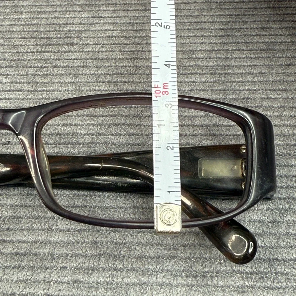 Vera Wang Purple Rectangular Eyeglasses Marbled Tortoise Temples Silver Hardware